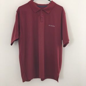 Columbia Omni-Shade Maroon Polo Size XL